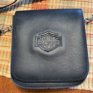 Black leather Harley Davidson handbag
